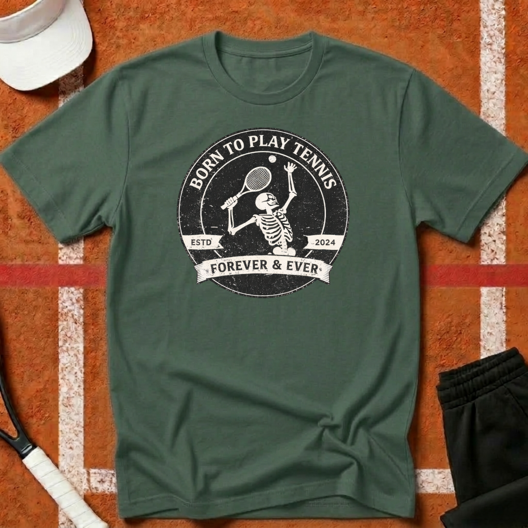 Born To Play Tennis T-Shirt | Funny Tennis T-Shirt | Unforced Club