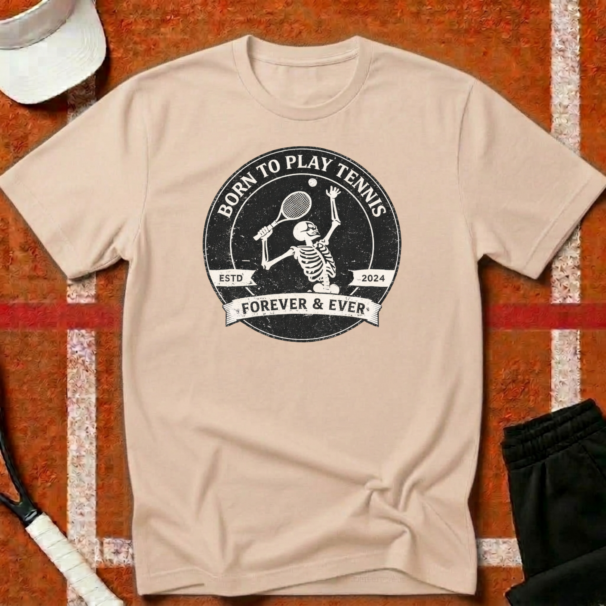 Born To Play Tennis T-Shirt | Funny Tennis T-Shirt | Unforced Club