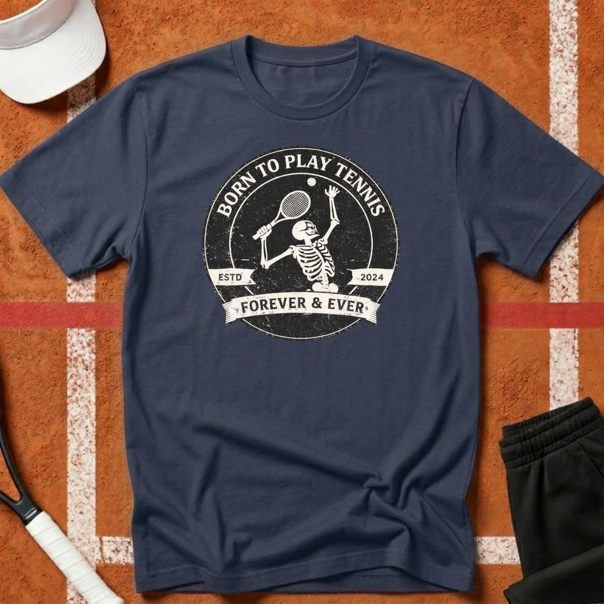 Born To Play Tennis T-Shirt | Funny Tennis T-Shirt | Unforced Club