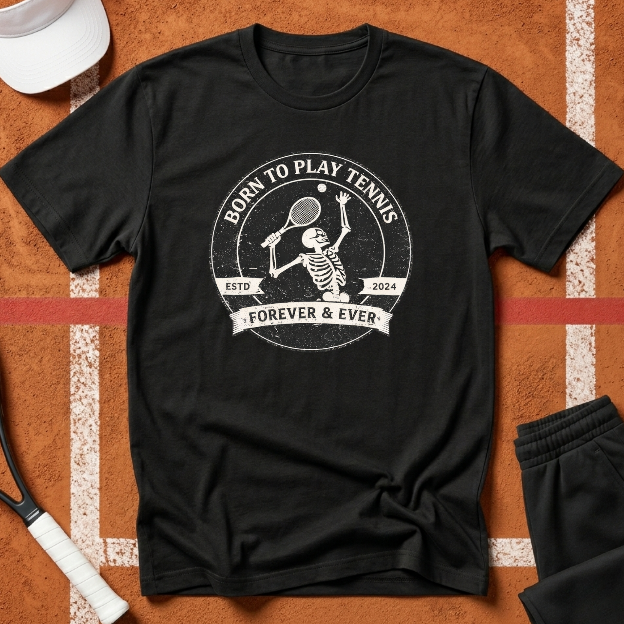 Born To Play Tennis T-Shirt | Funny Tennis T-Shirt | Unforced Club