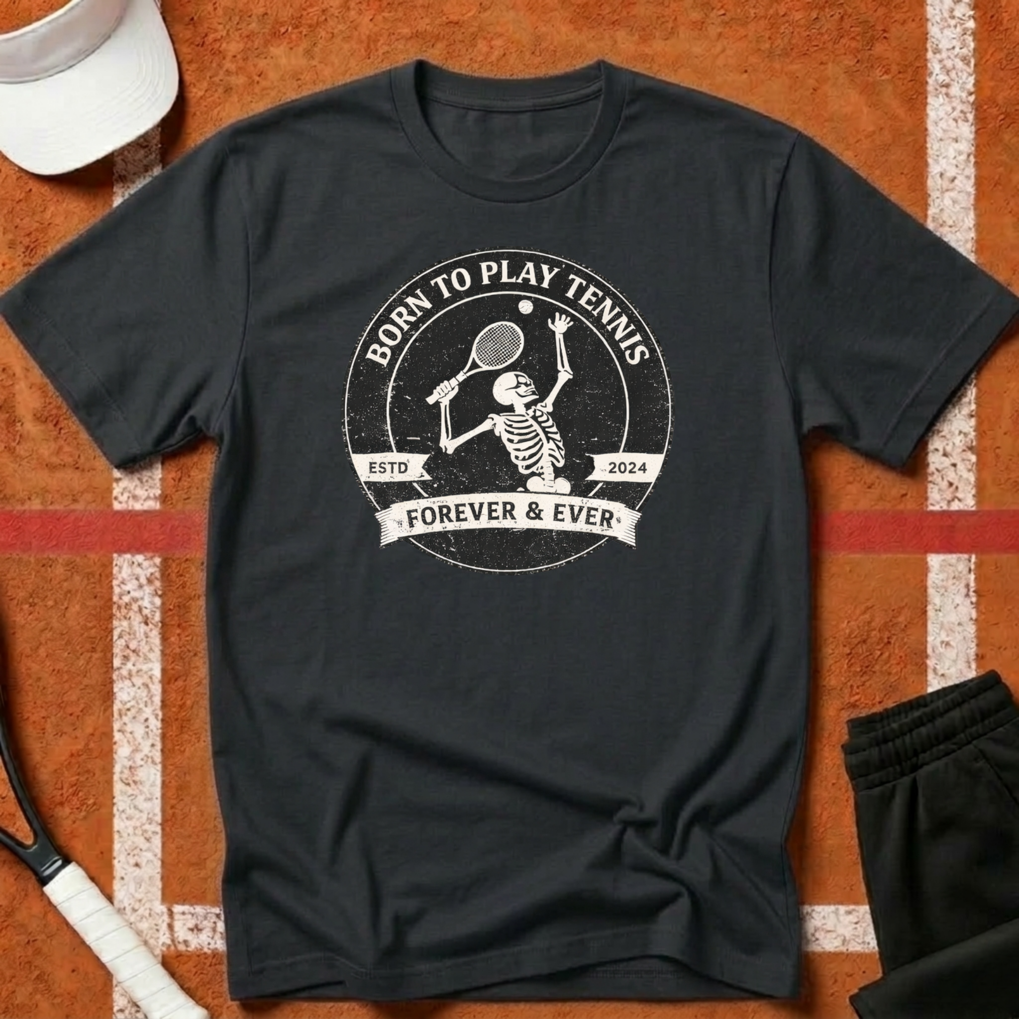 Born To Play Tennis T-Shirt | Funny Tennis T-Shirt | Unforced Club