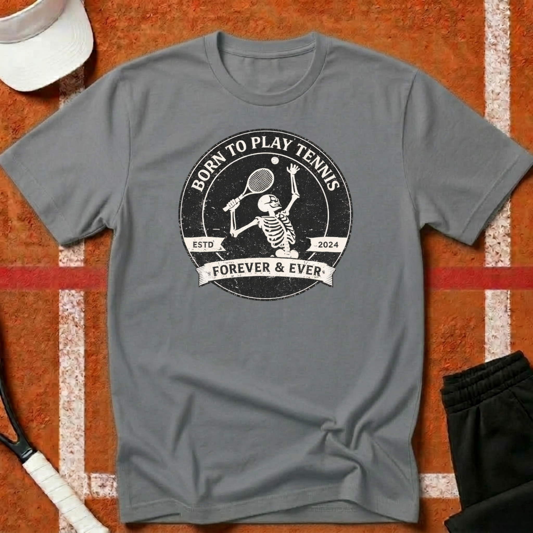 Born To Play Tennis T-Shirt | Funny Tennis T-Shirt | Unforced Club