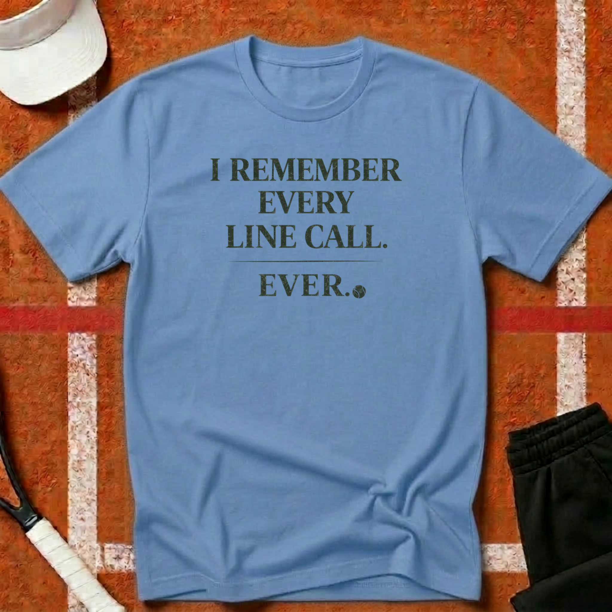 I Remember When I Was Good At Tennis T-Shirt in Carolina Blue | Funny Tennis Gift | Unforced Club