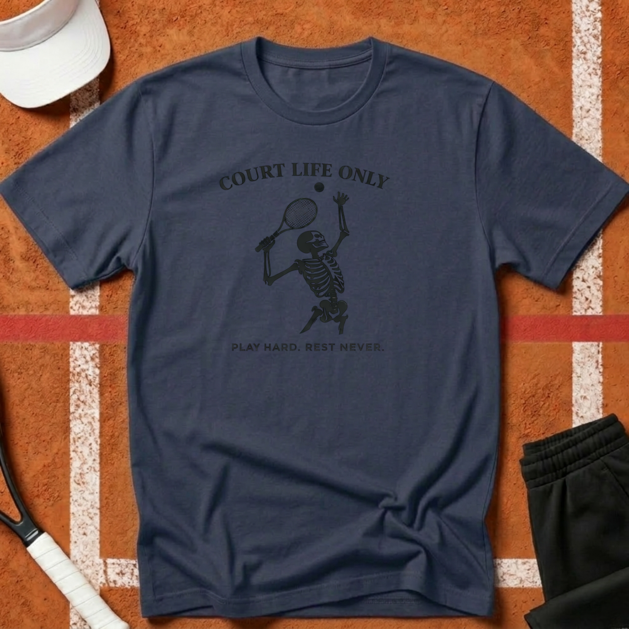 Court Life Only Tennis T-Shirt | Funny Tennis T-Shirt | Unforced Club
