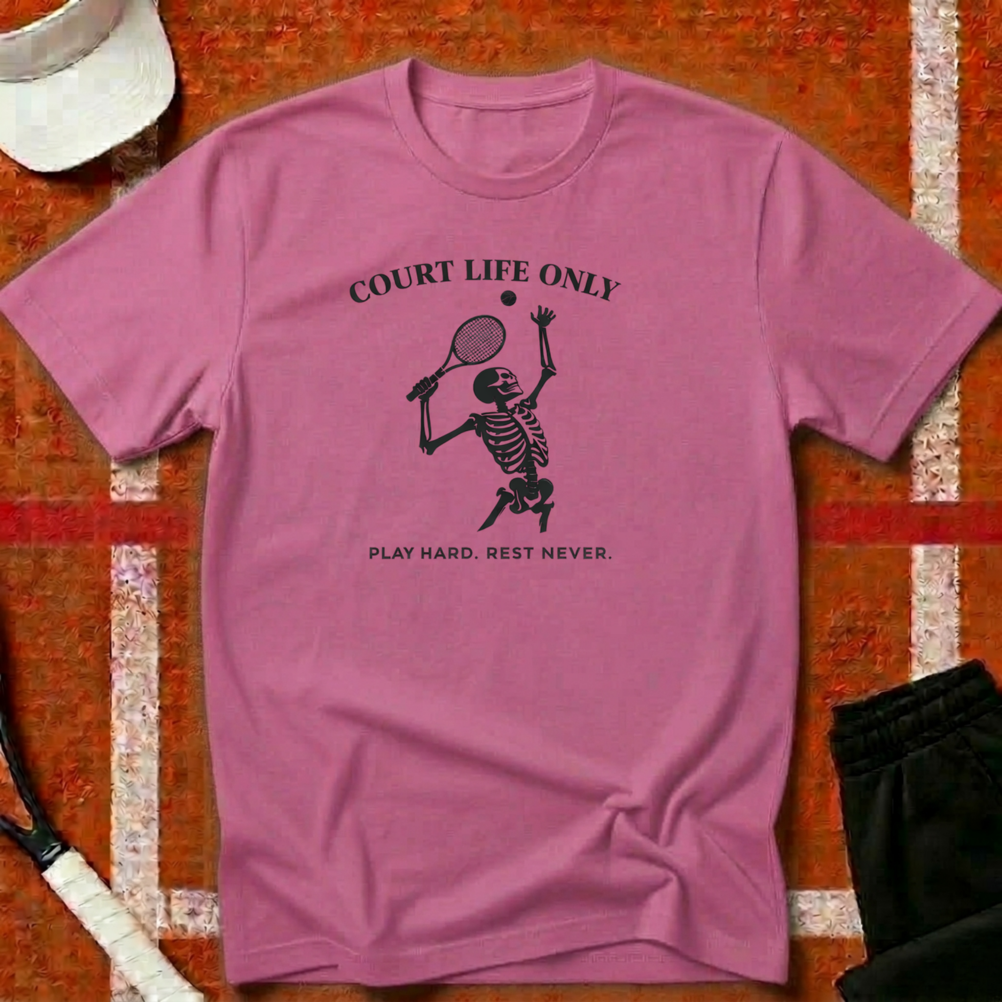Court Life Only Tennis T-Shirt | Funny Tennis T-Shirt | Unforced Club