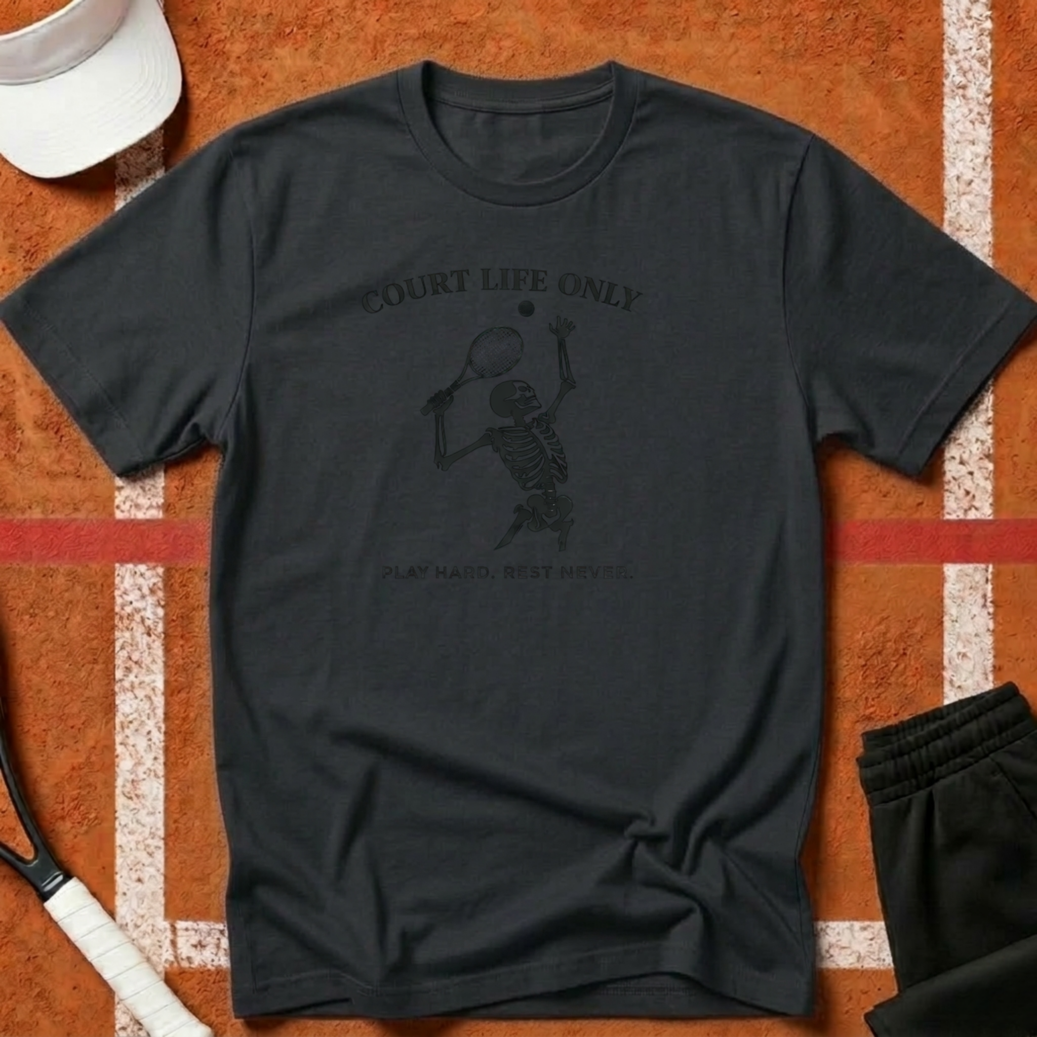 Court Life Only Tennis T-Shirt | Funny Tennis T-Shirt | Unforced Club