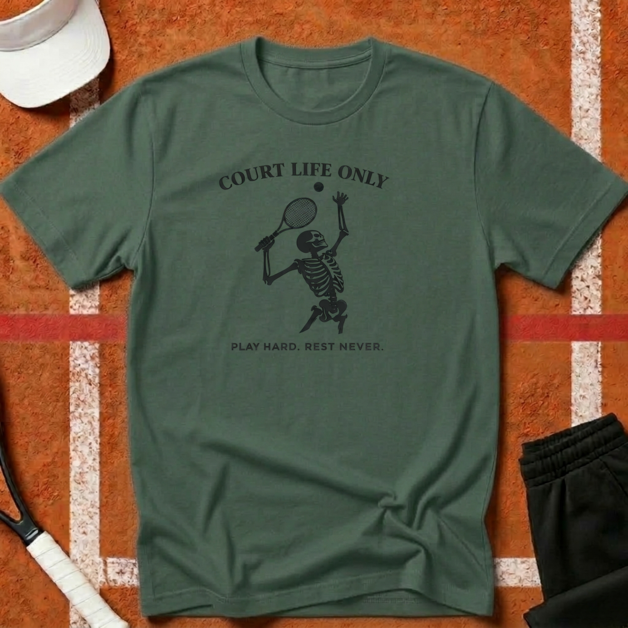 Court Life Only Tennis T-Shirt | Funny Tennis T-Shirt | Unforced Club