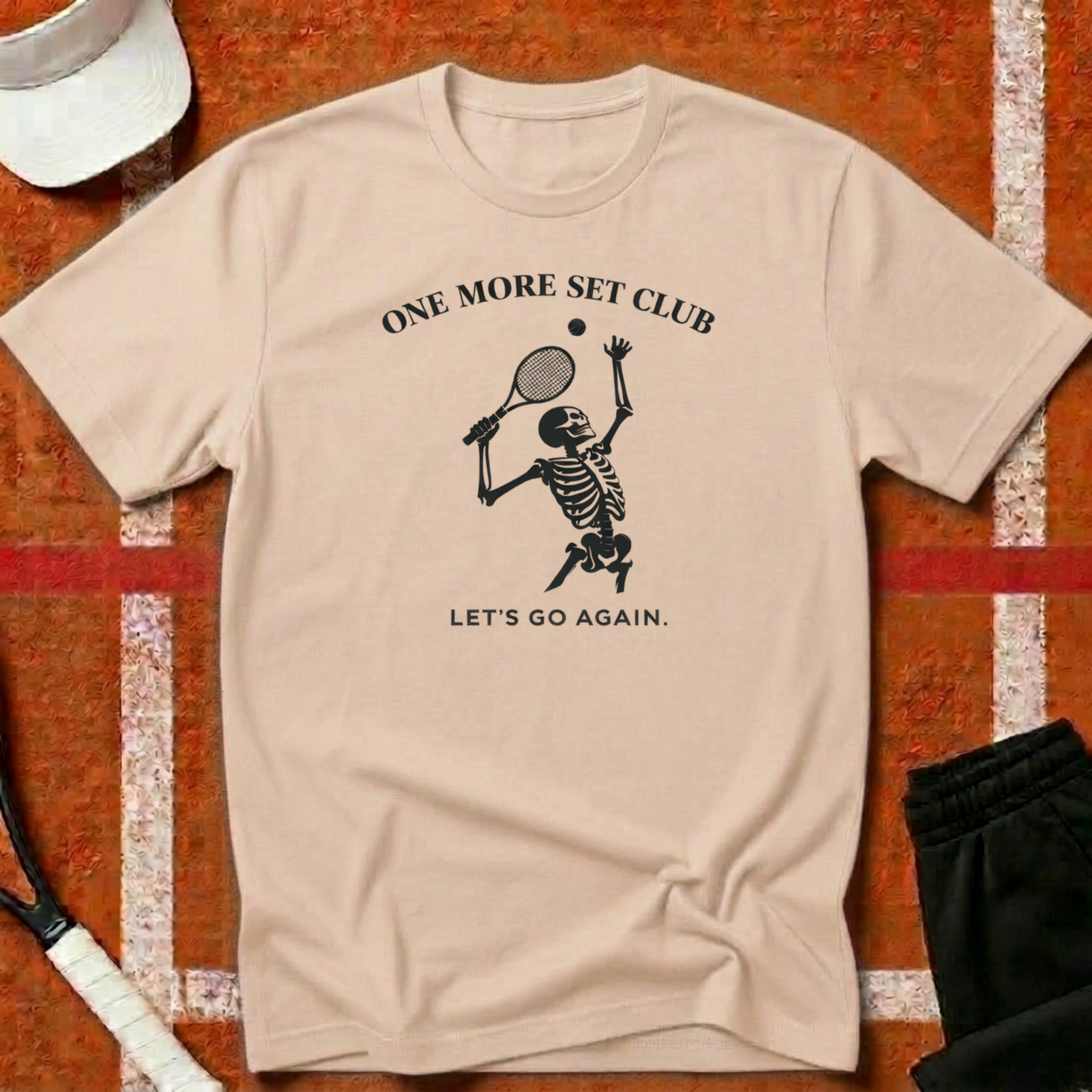 One More Set Tennis T-Shirt Classic | Funny Tennis T-Shirt | Unforced Club