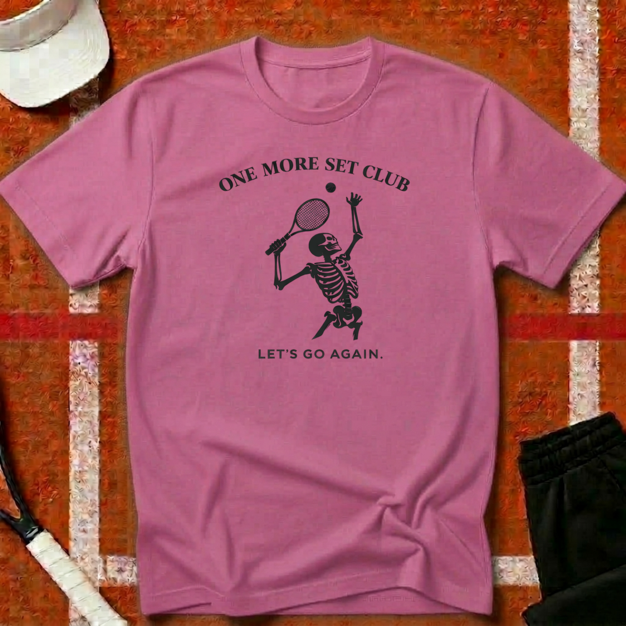 One More Set Tennis T-Shirt Classic | Funny Tennis T-Shirt | Unforced Club