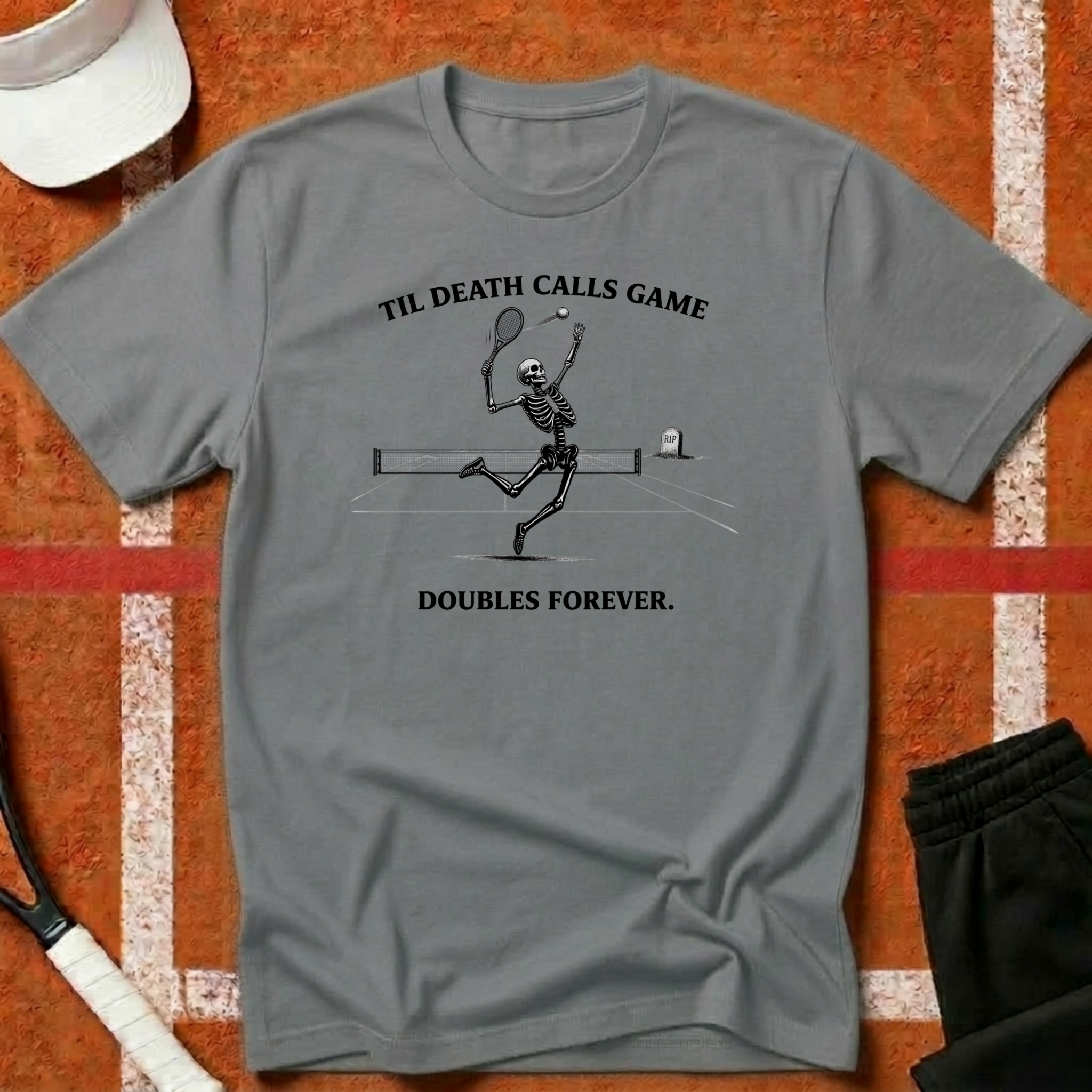 Tennis Til Death T-Shirt Vol 1 in Sport Grey | Funny Tennis Gift | Unforced Club